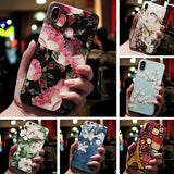 3D Relief Floral Phone Case For Vivo Y17 Y91C Y81 Case TPU Silicon Cover For Vivo V11 Pro V15 Pro V9 Y85 Y91 Y95 A79 Y11 Case