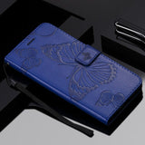 For OPPO A9 2020 A5 2020 Tree Cat Sunflower Butterfly Embossed Leather Case For Realme 5 Pro 5S 5i 3 Pro Flip Wallet Phone Bag