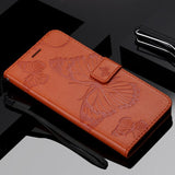For OPPO A9 2020 A5 2020 Tree Cat Sunflower Butterfly Embossed Leather Case For Realme 5 Pro 5S 5i 3 Pro Flip Wallet Phone Bag