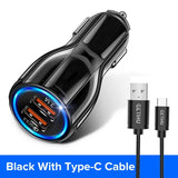 GETIHU 18W 3.1A Car Charger Quick Charge 3.0 Universal Dual USB Fast Charging QC For iPhone Samsung Xiaomi Mobile Phone In Car