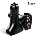YKZ Car Charger Quick Charge QC 3.0 Car-Charger 4 Ports Fast Car phone Charger Phone Car USB Charger for Samsung Xiaomi iPhone
