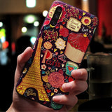 3D Relief Floral Phone Case For Vivo Y17 Y91C Y81 Case TPU Silicon Cover For Vivo V11 Pro V15 Pro V9 Y85 Y91 Y95 A79 Y11 Case