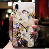 3D Relief Floral Phone Case For Vivo Y17 Y91C Y81 Case TPU Silicon Cover For Vivo V11 Pro V15 Pro V9 Y85 Y91 Y95 A79 Y11 Case