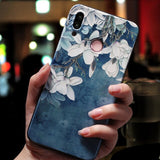 3D Relief Floral Phone Case For Vivo Y17 Y91C Y81 Case TPU Silicon Cover For Vivo V11 Pro V15 Pro V9 Y85 Y91 Y95 A79 Y11 Case