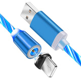 Magnetic Cable LED Illuminated Flow Micro USB Type C Cable For iPhone 11 Pro Samsung S8 Huawei Magnet Charger USB C Charge Wire