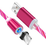 Magnetic Cable LED Illuminated Flow Micro USB Type C Cable For iPhone 11 Pro Samsung S8 Huawei Magnet Charger USB C Charge Wire