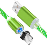 Magnetic Cable LED Illuminated Flow Micro USB Type C Cable For iPhone 11 Pro Samsung S8 Huawei Magnet Charger USB C Charge Wire