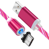 Magnetic Cable LED Illuminated Flow Micro USB Type C Cable For iPhone 11 Pro Samsung S8 Huawei Magnet Charger USB C Charge Wire