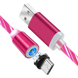 Magnetic Cable LED Illuminated Flow Micro USB Type C Cable For iPhone 11 Pro Samsung S8 Huawei Magnet Charger USB C Charge Wire