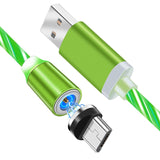 Magnetic Cable LED Illuminated Flow Micro USB Type C Cable For iPhone 11 Pro Samsung S8 Huawei Magnet Charger USB C Charge Wire