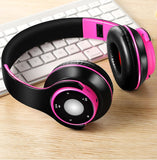 wireless headset Bluetooth earphones and headphone for girls samsung sport and SD card with mic HIFI stereo headphone in phone