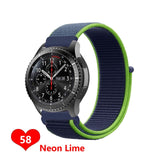 Gear s3 Frontier strap For Samsung galaxy watch 46mm 42m active 2 nylon 20 22mm watch band amazfit bip huawei watch gt2e/2 strap