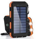 30000 mAh Waterproof Solar Power Bank Dual USB with SOS LED Charger Travel Powerbank for All Phone of All Over The World