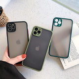 Camera Protection Bumper Phone Cases For iPhone 11 11 Pro Max XR XS Max X 8 7 6 6S Plus Matte Translucent Shockproof Back Cover