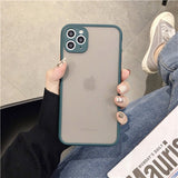 Camera Protection Bumper Phone Cases For iPhone 11 11 Pro Max XR XS Max X 8 7 6 6S Plus Matte Translucent Shockproof Back Cover