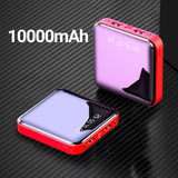 20000mAh Mini Power Bank For Xiaomi Phone 10000 mah Portable Charger LED Mirror Back Power Bank External Battery Pack Powerbank