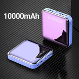 20000mAh Mini Power Bank For Xiaomi Phone 10000 mah Portable Charger LED Mirror Back Power Bank External Battery Pack Powerbank