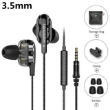 Langsdom D4C Wired Earphone Headphones with Microphone Dual Driver Phone Earphones Type C Ear phones auriculares fone de ouvido