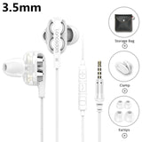 Langsdom D4C Wired Earphone Headphones with Microphone Dual Driver Phone Earphones Type C Ear phones auriculares fone de ouvido