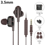 Langsdom D4C Wired Earphone Headphones with Microphone Dual Driver Phone Earphones Type C Ear phones auriculares fone de ouvido
