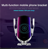 R2 Automatic Clamping 10W Car Wireless Charger for iPhone XS 11 Pro Samsung Xiaomi Infrared Sensor Car Phone Holder Charger
