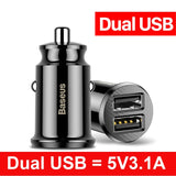 Baseus USB Car Charger Quick Charge 4.0 3.0 QC4.0 QC3.0 QC SCP 5A Type C PD Fast Car USB Charger For iPhone Xiaomi Mobile Phone