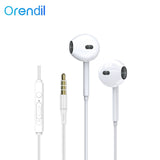 Orendil In Ear Wired Headphones 3.5mm Stereo Bass Earphone In-ear Headset Music Earbuds Wire with Mic for Mobile Phone MP3 MP4