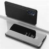 Phone Case for OPPO Reno 4 Pro Cover Smart Mirror Clear View Kickstand Flip Shockproof Book Case for OPPO Reno 4 Pro Accessories