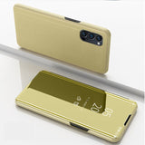 Phone Case for OPPO Reno 4 Pro Cover Smart Mirror Clear View Kickstand Flip Shockproof Book Case for OPPO Reno 4 Pro Accessories