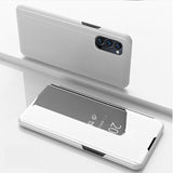 Phone Case for OPPO Reno 4 Pro Cover Smart Mirror Clear View Kickstand Flip Shockproof Book Case for OPPO Reno 4 Pro Accessories