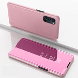 Phone Case for OPPO Reno 4 Pro Cover Smart Mirror Clear View Kickstand Flip Shockproof Book Case for OPPO Reno 4 Pro Accessories