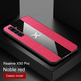 Phone Case for OPPO Realme X50 Pro Case Cover Magnetic Ring Holder Fabric Cloth Soft TPU Frame Shockproof Case for Realme X50 5G